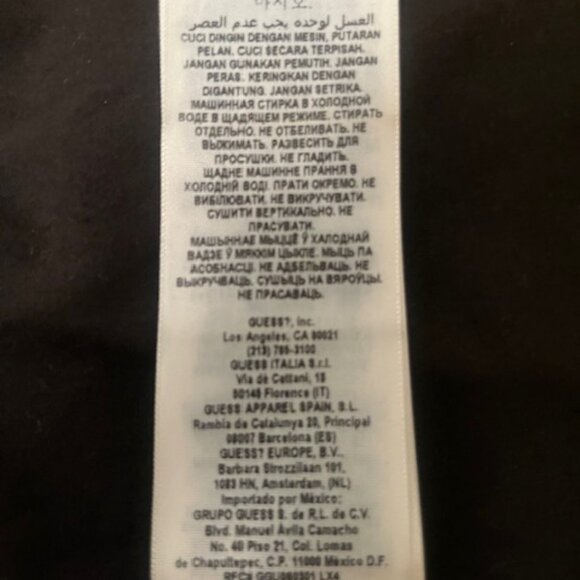 Faux Leather Zip Waist Length Jacket by Guess - Black S - Picture 6 of 7